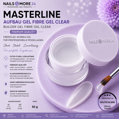 Builder Gel - Fibre Gel Clear | Masterline premium quality | 50g